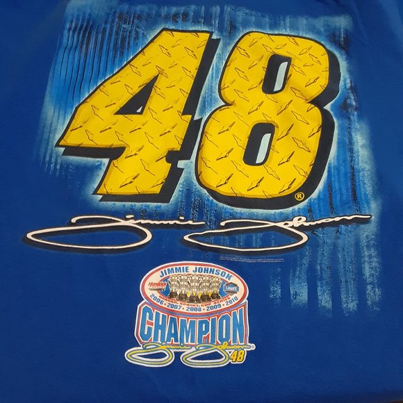 Nascar 2011 Men's Jimmie Johnson 5 Time Sprint Cup Champion T Shirt in Size 2XL - Picture 4 of 7